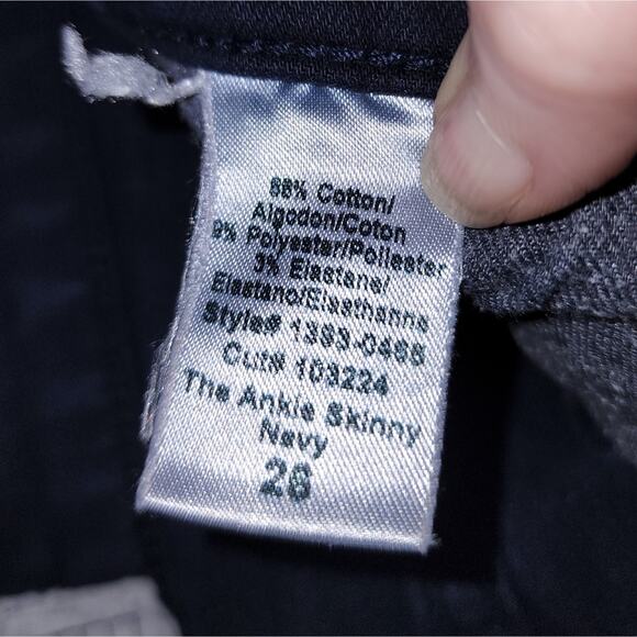 Current/Elliot The Ankle Skinny Jeans Size 26 Low Rise Dark Rise - Picture 6 of 6